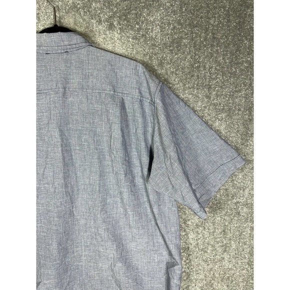 Orvis Woven Short Sleeve Tech Shirt Mens Size‎ XXL Blue Polyester Chest Pockets - Picture 9 of 16